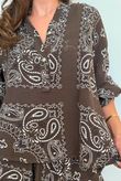 Ole Bubble Cotton Bandana Laurie Blouse Chocolate